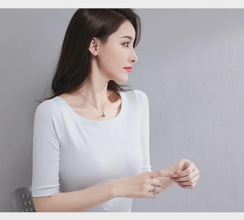 Women's Slim Fit Half-Sleeve T-Shirts - Perfect for Spring & Autumn, Ideal As Innerwear.