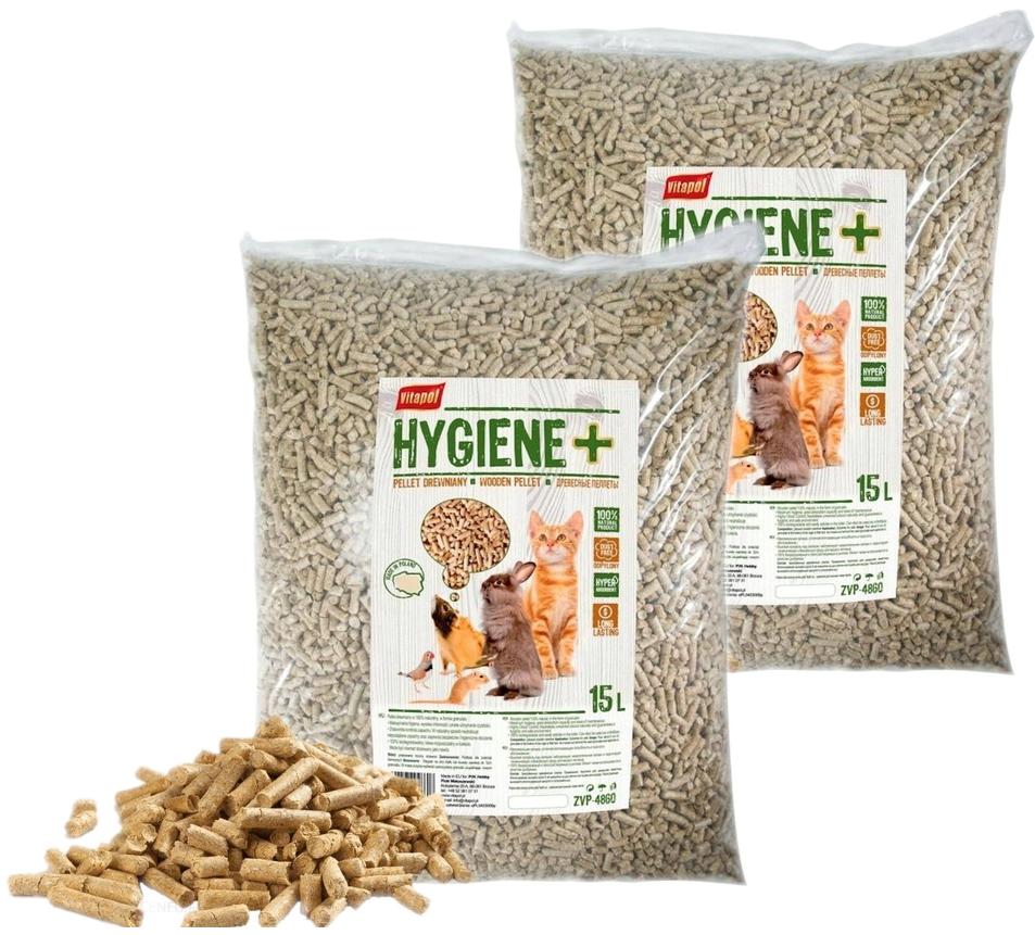 Żwirek drewniany Pellet dla kota królik VITAPOL Higiene gryzonie 2x15L 20kg