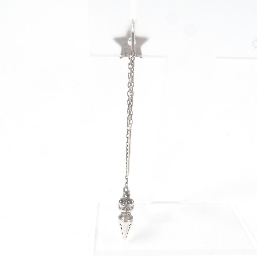 Great CHROME HEARTS Pierce Star Spike Chain Single Ear Silver SV925 mens Used