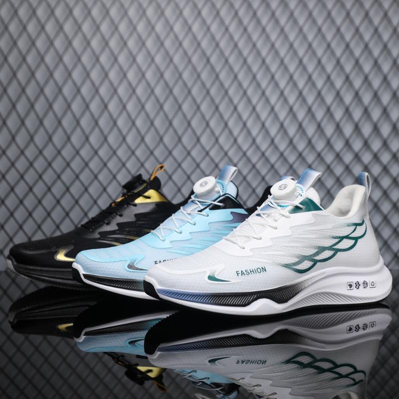 Hot Sale Daily Men Sneakers Outdoor Breathable Comfortable Sports Running Shoes Fashion Rotating Buckle Wear-resistant Men Shoes