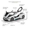 1:22 Z4 i8 Roadster Model Toy Car Wheel Steering Music Light Pull Back Shock Absorption Sports Cars Models Hobby Ornaments