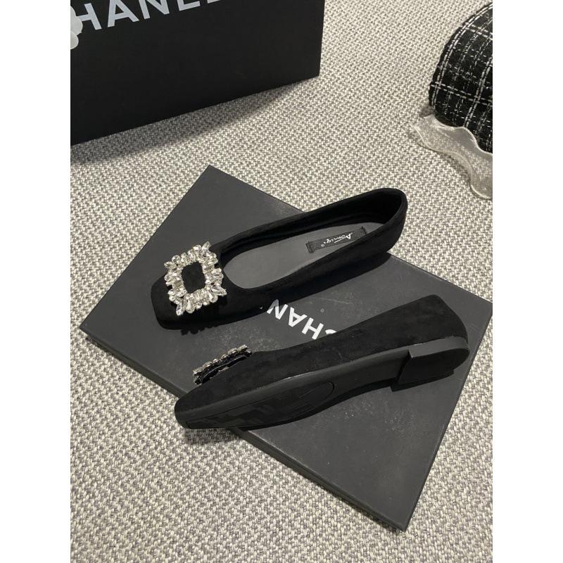 French Temperament Rhinestone Silver Flat Shoes 2025 Autumn New Fairy Style with Skirt Square Head Mary Jane Shoes Women