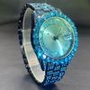 Luxury Diamond Watch for Men Fashion Bling Iced Out Day Date Watches Hip Hop Stainless Steel Quartz Man Clock
