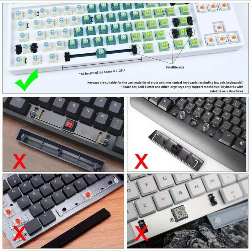MAO Height ABS PC Jelly Texture Keycaps 119 Keys Full Set For Gaming Mechanical Keyboards And Magnetic Switches