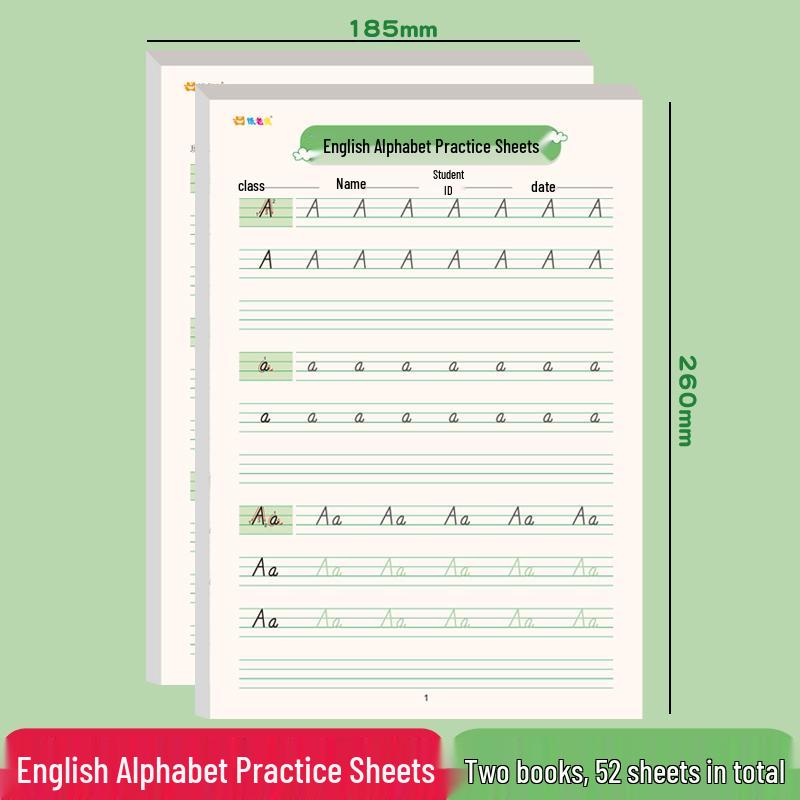 

Thick English Alphabet Tracing Workbook for Kindergarten and First Grade Kids