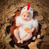 Costume da Pulcino Neonato Abbigliamento per Fotografia Cappello Tutina Abbigliamento da Festa per Bambini Accessori per Riprese in Studio Adatto per Bambini Maschi Femmine