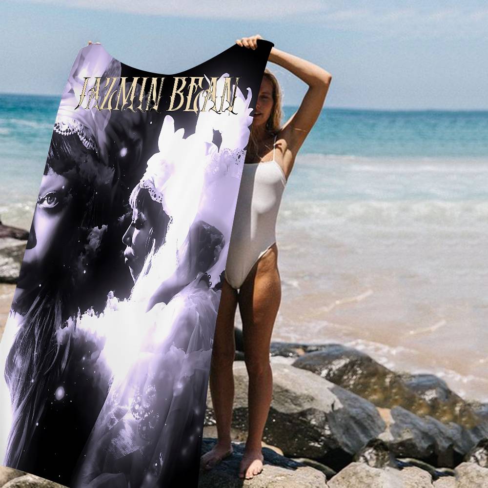 

Singer J-Jazmin B-Bean Album Microfiber Beach Towel Absorbent Quick Dry Soft Yoga Swimming Resort Mountain Climbing Towel W40*H60(CM)