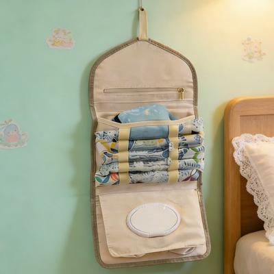 No-Panic Women Period Travel Tampon Bag with Hanging Hook Period Pouch Bag Hanging Pads Wipes Organizer for Travel