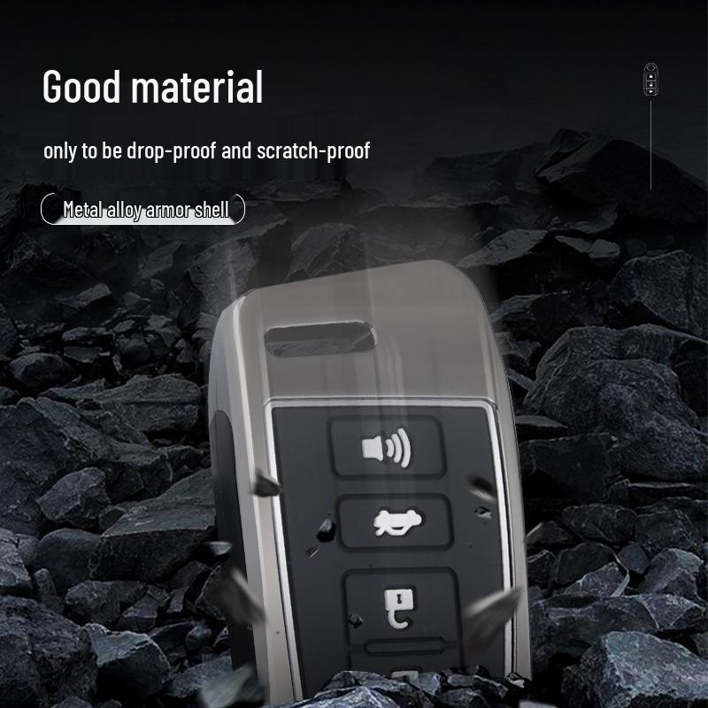 Metal Snap Key Cover for Toyota Camry, Land Cruiser (12-15), and Highlander