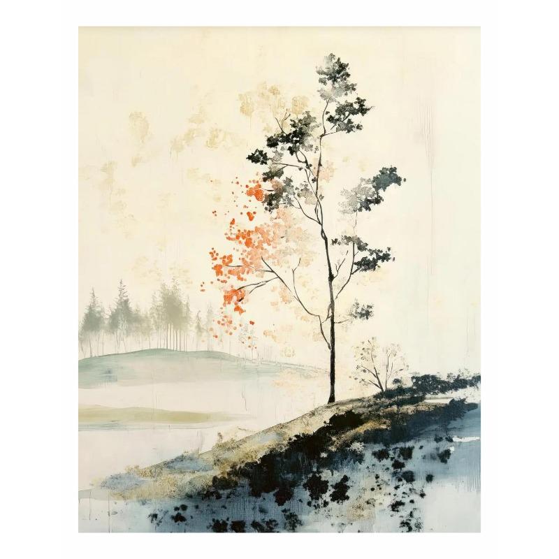 Moderne Japanse Minimalistische Zen Zen Vreedzaam Landschap Kunst Poster Canvas Print Woonkamer Slaapkamer Huisdecoratie Frameloos