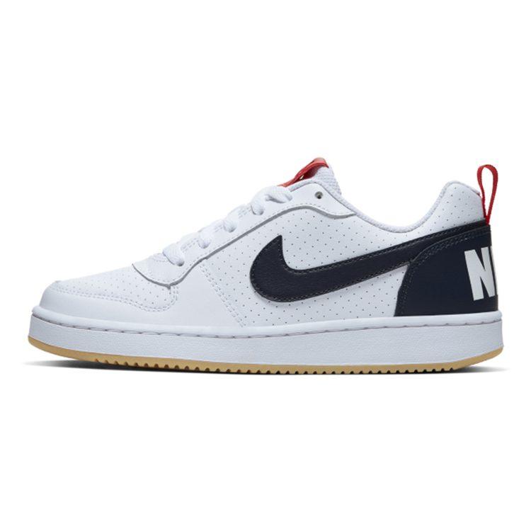 Nike Court Borough Low White Obsidian Gum GS 839985-105