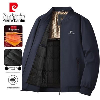 Pierre Cardin Men's Business Casual Padded Stand Collar Jacket