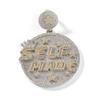 THE BLING KING Selbstgemachter Anhänger Halskette Iced Out Baguettecz Zirkonia Buchstabe Runde Medaillons Hiphop Schmuck Für Geschenk