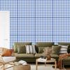 Wallpaper Fabric Pattern Azure, Blue and White for Living Room and Bedroom 50x1000