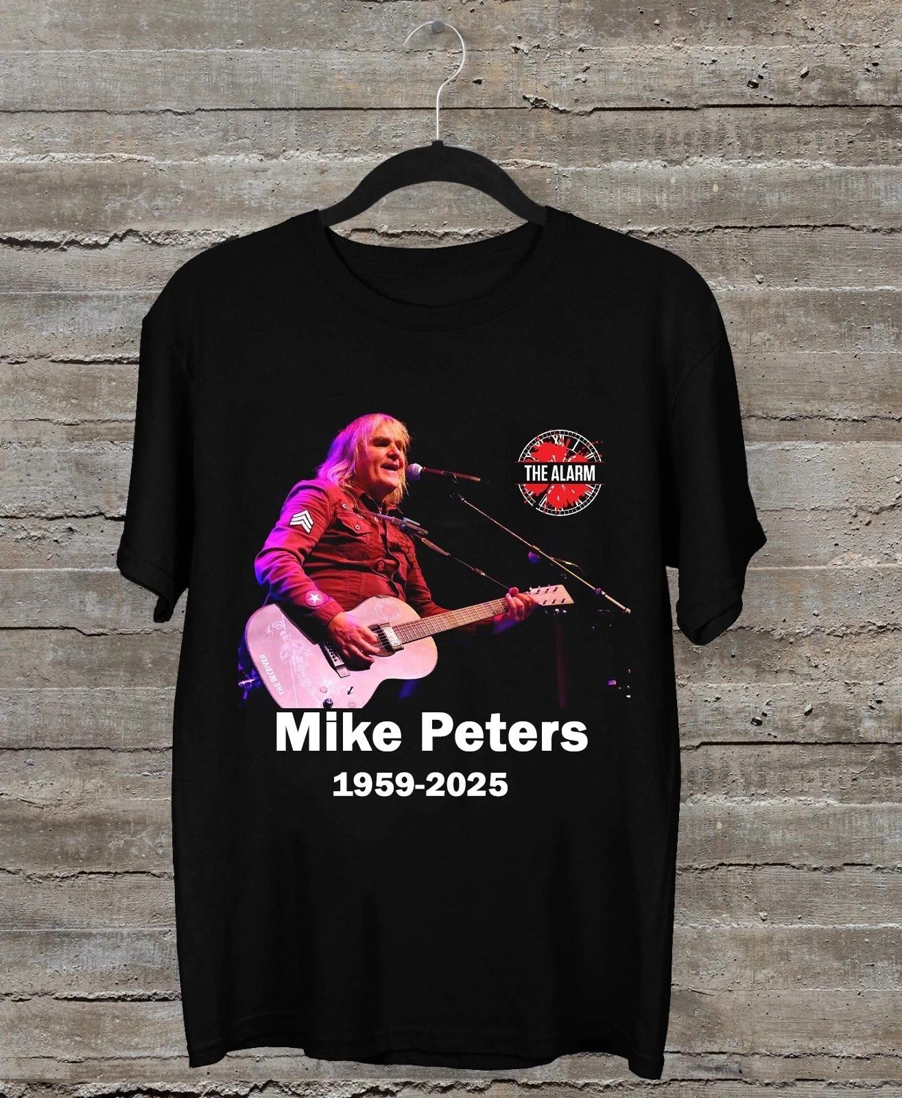 

Remembering Mike Peters 1959-2025 The Alarm Band Black All Size T-Shirt 4XL