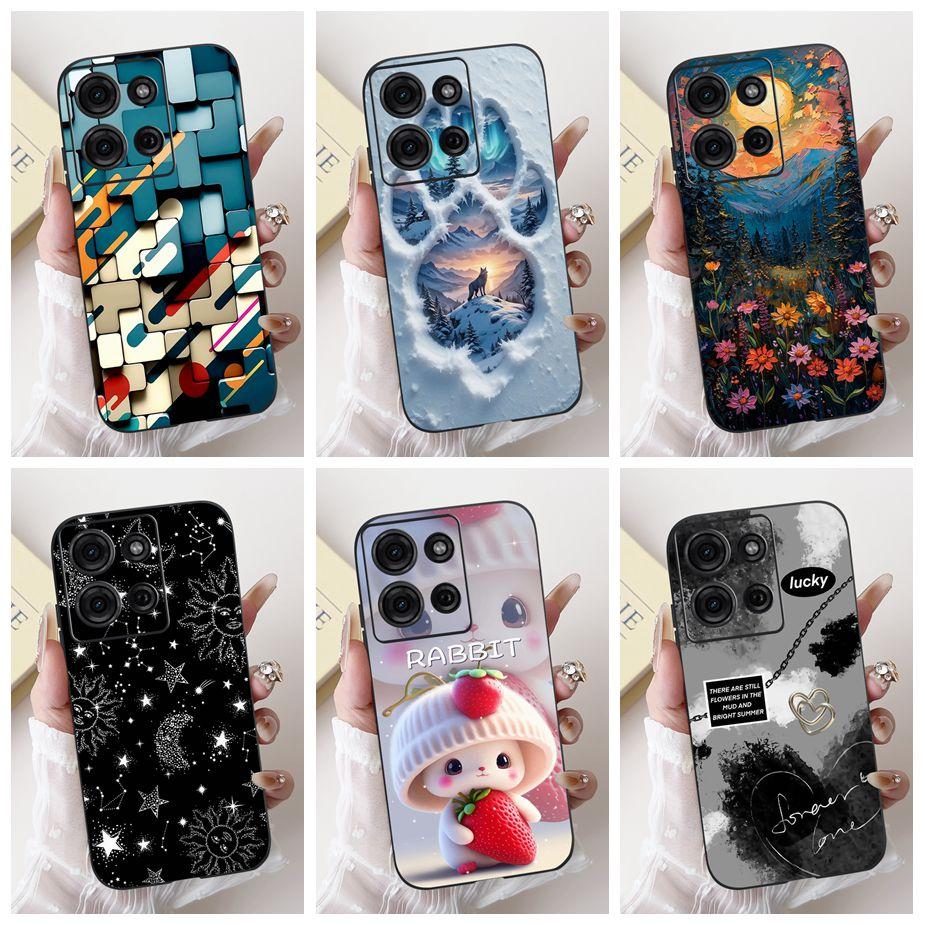 For Motorola Moto G15 Case MotoG75 XT2437-2 New Luxury Candy Painted Cover Soft TPU Phone Cases For Moto G75 G 15 MotoG15 Bumper