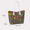 Colorful Geometric Print Tote Bag Large Capacity Daily Casual Shoulder Bag for Women Shopping Travel