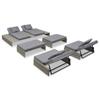 Day and Night - Day and Night 5-piece Garden Furniture Set and Gray Synthetic Rattan Cushions