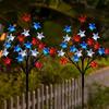 Outdoor Solar Lights 4th of July Decorations Lights 5 Star Trees with 8 Lighting Modes Waterproof Garden Lights for Independence Day
