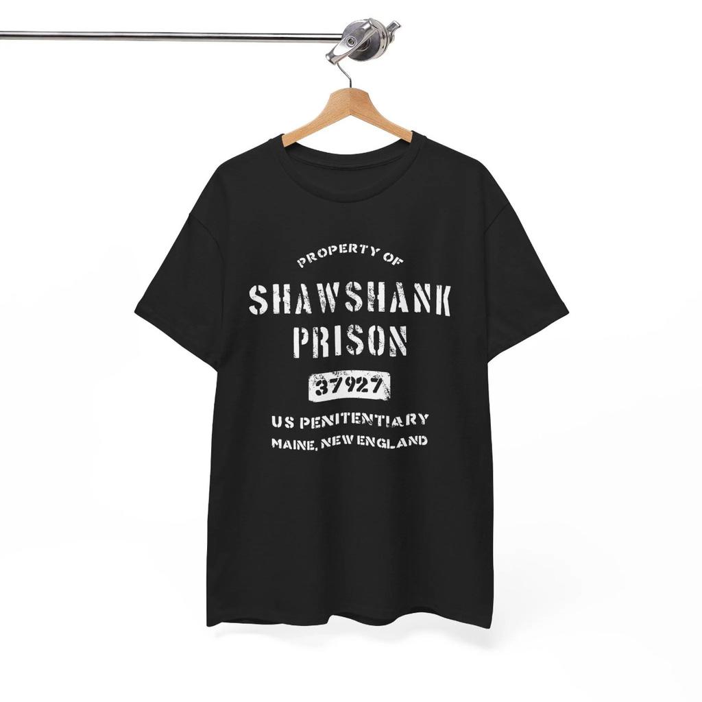 Shawshank Prison T-shirt: US Penitentiary Maine Graphic Tee Summer Unisex Loose and Breathable Cotton T-shirt Top