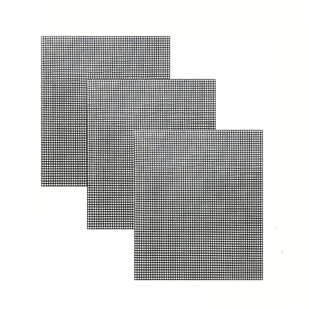 

3PCS Mesh BBQ Grilling Net Non-Stick Barbecue Liner Easy To Clean Barbecue Pad Outdoor 11.81x15.75 in чёрный