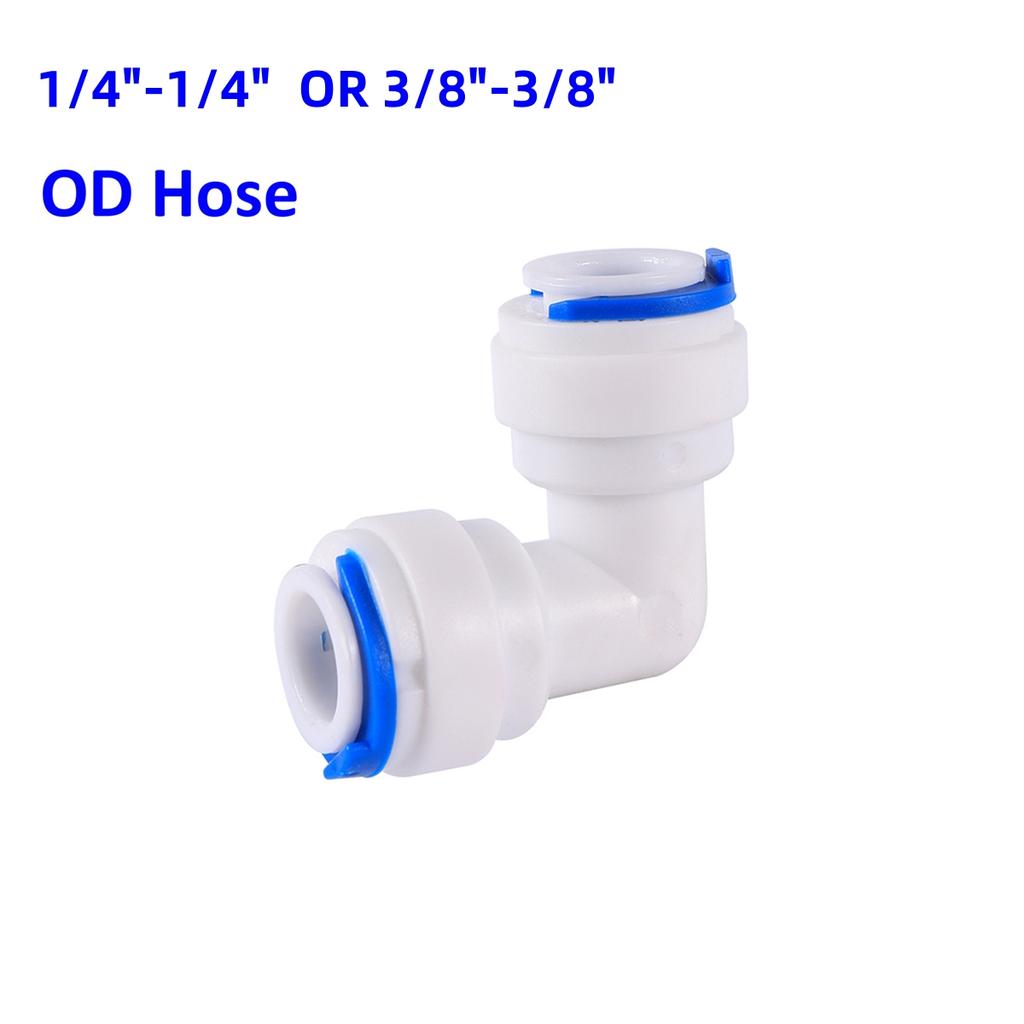 OD 1/4" 3/8" Pipe Slip Lock Quick Connector Water Purify Joint Garden Irrigation Straight Elbow Tee Valve Pipe Coupling Fittings