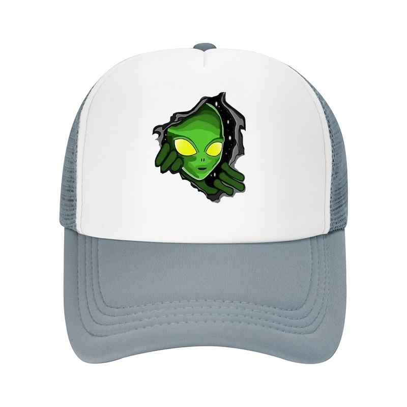 pc ATHACER Alien Theme Baseball Cap Retro washed black suitable for outdoor fashion Unisex and Women Halloween headwear