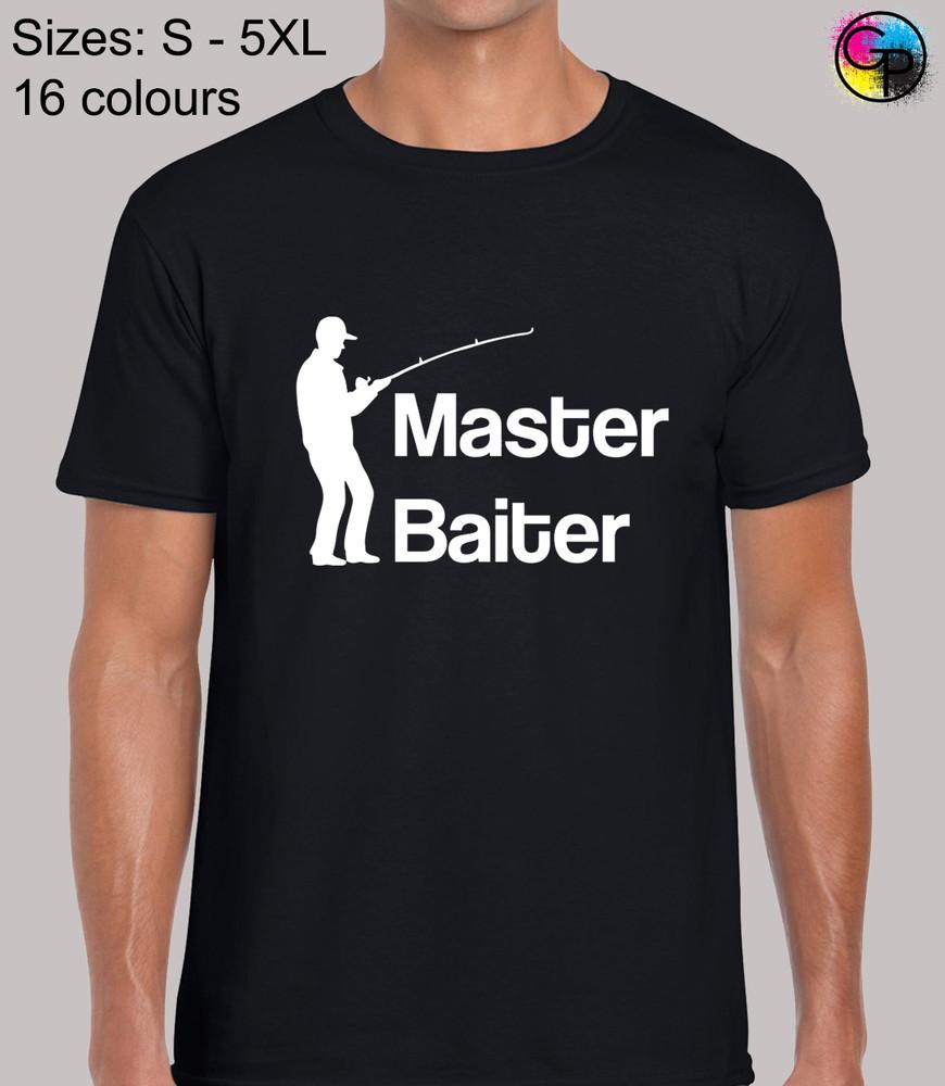 Master Baiter Funny Rude Humor Novelty Regular Fit T-Shirt Top TShirt for Men