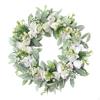 Artificial Front Door Wreath Spring Summer Wreath, Reusable, Decoration, Hanging Ornament for Indoor