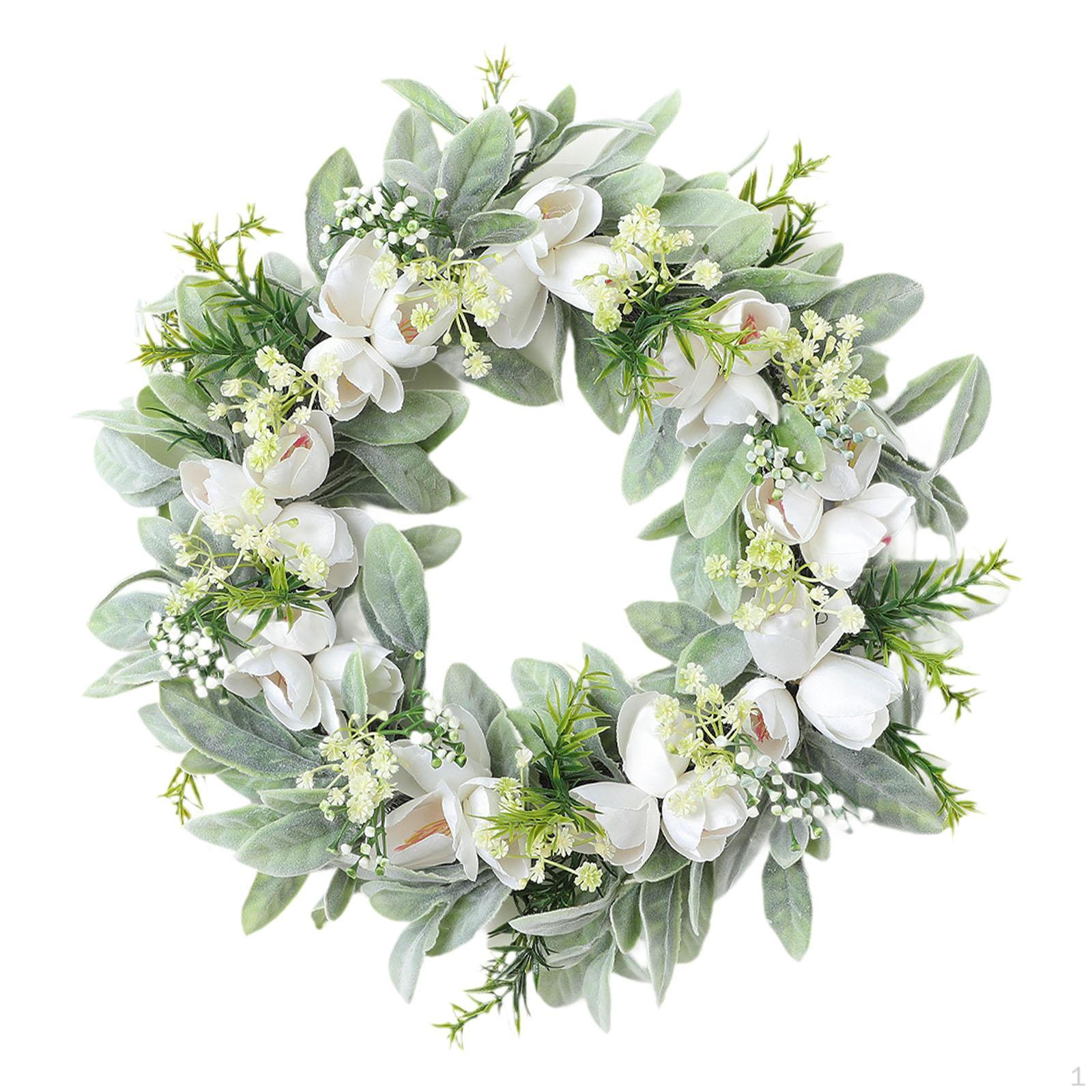 

Artificial Front Door Wreath Spring Summer Wreath, Reusable, Decoration, Hanging Ornament for Indoor