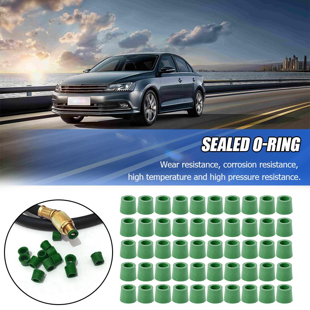 Repair Rubber Sealing O-ring Charging Hose Manifold 50pcs A/C 1/4 Inch Green Outdoor Anti-resistance Repairing Parts