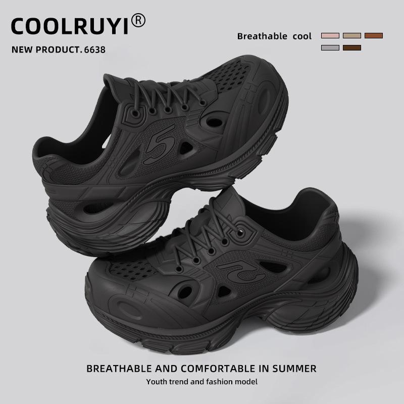

Men s and Women s Thick Sole EVA Clogs 2026 Summer Anti Slip Breathable Soft Soled Springy Sports Style Shoe Sandals 44-45 чорний