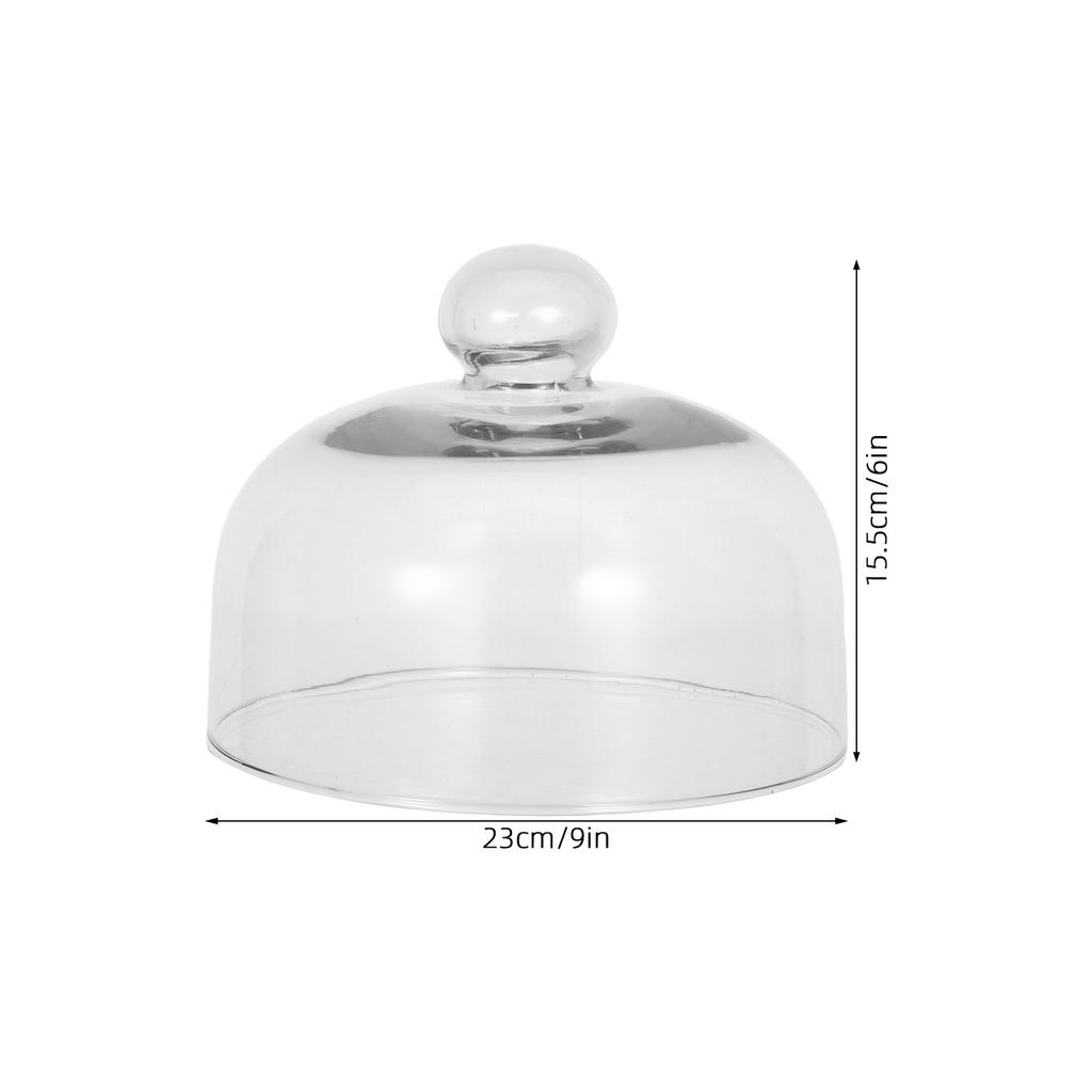 Glass Microwave Plate Cover 16Cm Transparent Vented Lid Anti-Splash Protector for Food Heating Microwave Plate