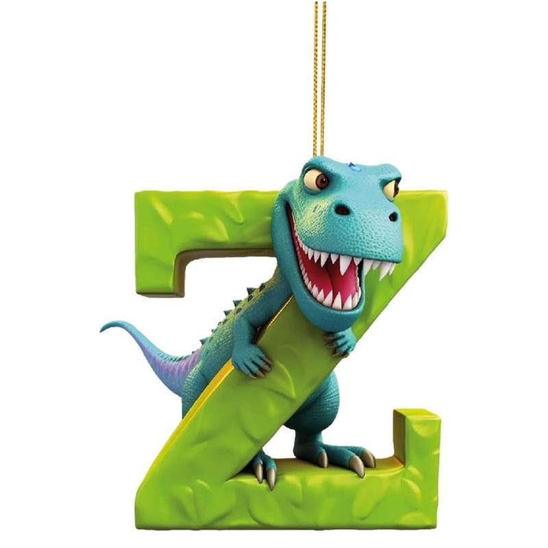 26 Letter Cartoon Pendant for Tree Kids Acrylic Christmas Animal Ornament