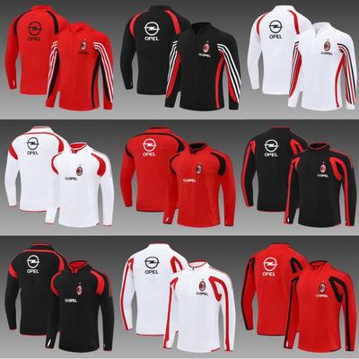 Roupas de Treino de Futebol Meio-Zíper Clássicas Retrô Estilo Real Madrid Clube