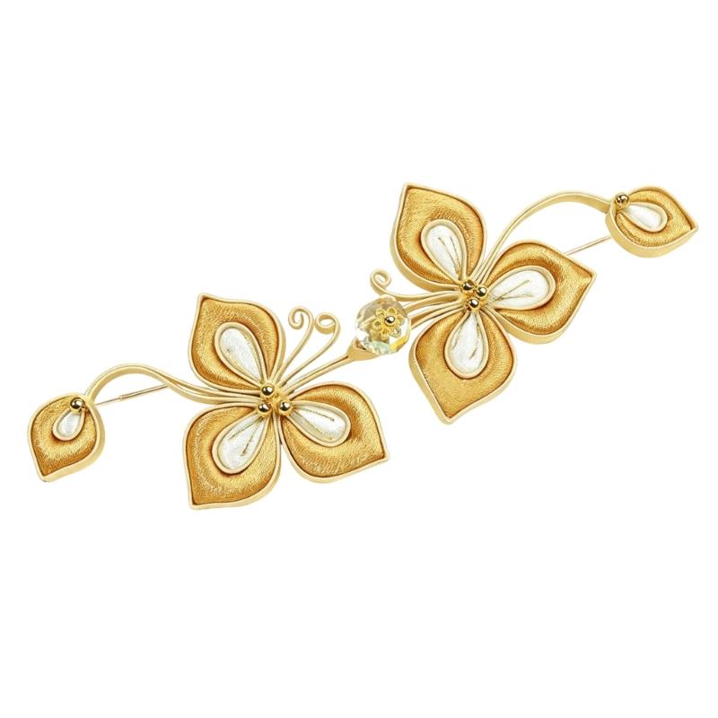 Flower Butterfly Cordwork Knot Button Decorative Sewing Button Fastener for Traditional Chinese Costume Cheongsam Embellishment