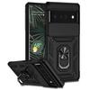 Military Slide Push Window Armor Shockproof Case For Google Pixel 6A 6 7 Pro Metal Ring Holder Camera Lens Protection Back Cover