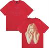 T-shirt Stampata Double Sided di Addison Rae Uomo Donna Punk Harajuku Cotone Puro Girocollo Y2K Manica Corta