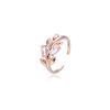Lindon Klassisk 925 Sterling Sølv Zircon Ring Dame Smykker Bryllup Løfte Party Gift