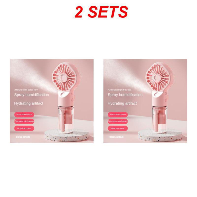Mini Handheld Small Fan Humidification Hydrating Spray Humidification Small Camping Fan Usb Charging Portable Fan Fan Spray Fan