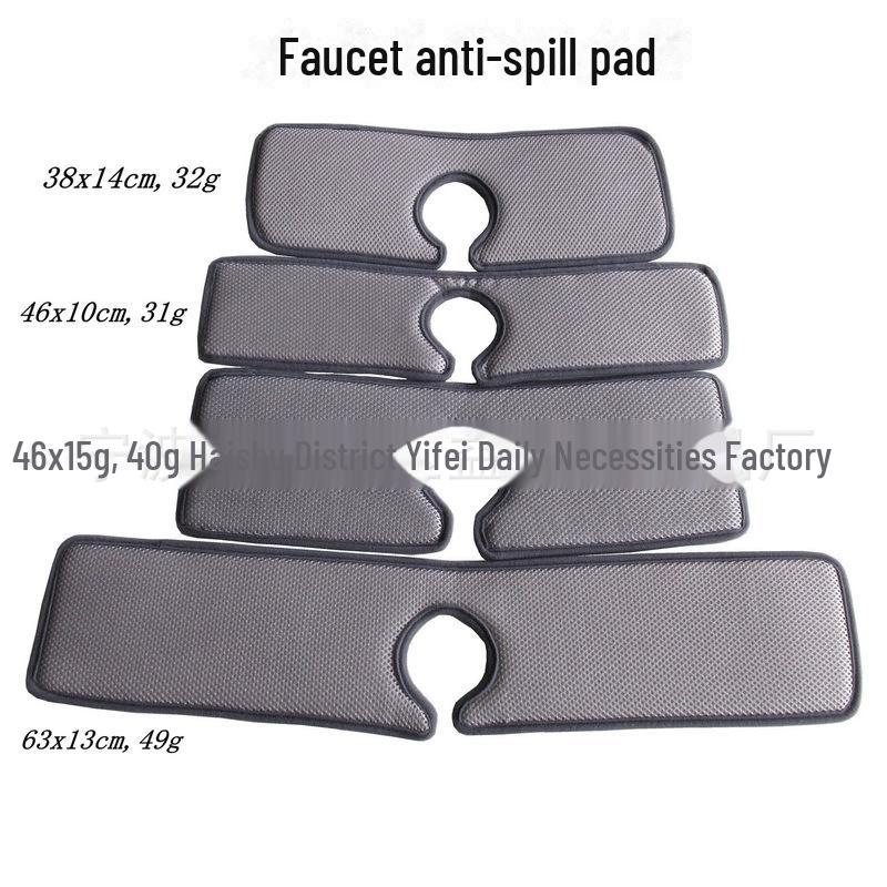 Reusable Absorbent Anti-Spill Faucet Pad for Bathroom