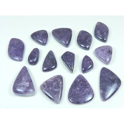 310Cts. Natural Lepidolite Fancy Shape Cabochon Loose Gemstone 14 Pcs Lot C-3443