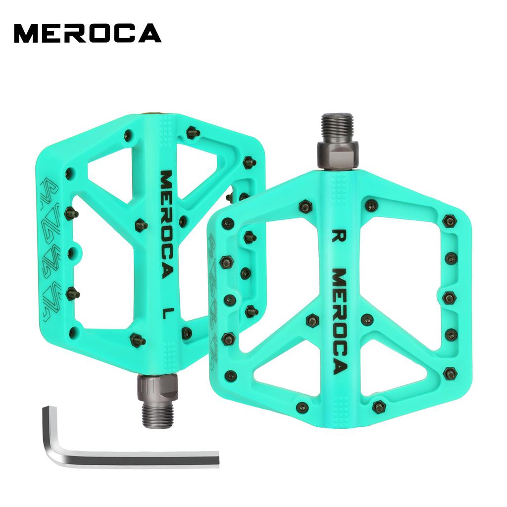 Nylon Bicycle Pedals Red Purple Orange Bianchi Pink Green 14mm Ultralight Bearing Wide Pedal for XC Bmx Pedal Board removal tool