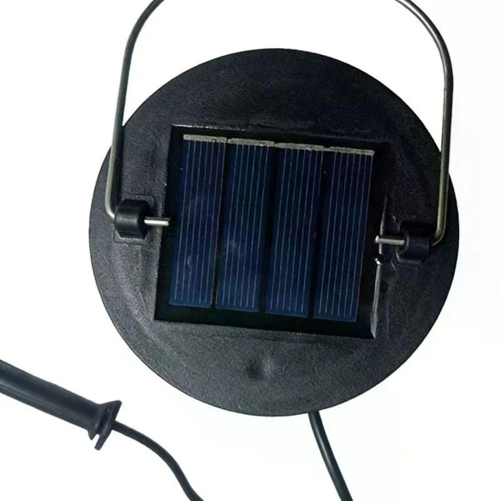 DIY Solar Lights Replacement Top Black 400Mah Solar LED Hanging Light White Light Solar Powered Outdoor Lantern Lights