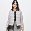 White duck down light down jacket women's winter new slim-fit warm short jacket round neck V-neck inner and outer wear liner