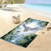Radiant owl amidst serenity Print beach towel, quick drying, suitable for travel, outdoor sports, jogging, the beach and swimming, gift
