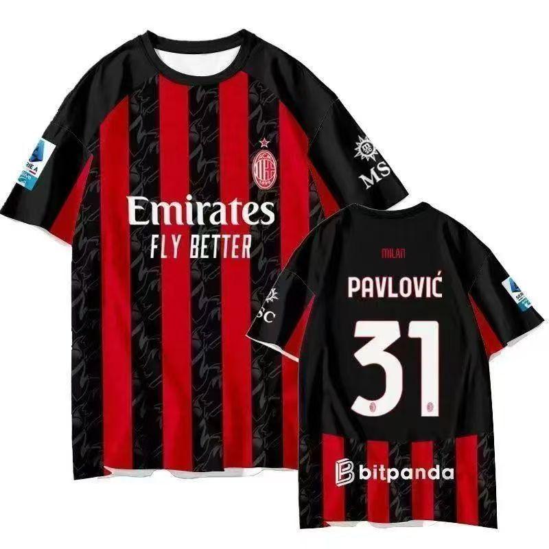 

Домашня футболка AC Milan 2025-26: Версії для вболівальників та гравців з нанесенням 10 Leão та 22 Kaká XXL