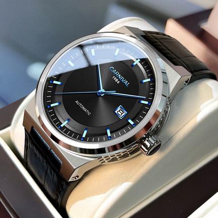 Reloj Carnival Brand Luxury Watches for Men Fashion Waterproof Sapphire Calendar Automatic Mechanical Wristwatches Montre Homme