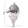 Nordic Lovely Metal Shirt Accessory Bronze Suit Accessory Black Lapel Pin Wolf Head Badge Brooch