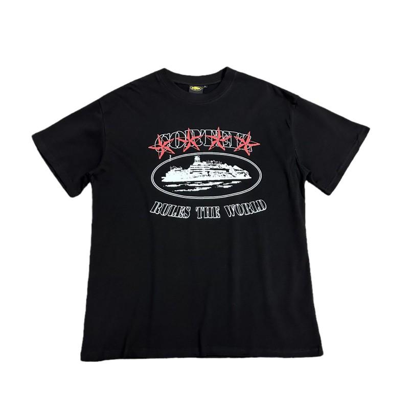 Unisex Übergroßes Baumwoll-Grafik-T-Shirt Lockerer Schnitt Rundhalsausschnitt Kurzarm T-Shirt Herren Damen Freizeit